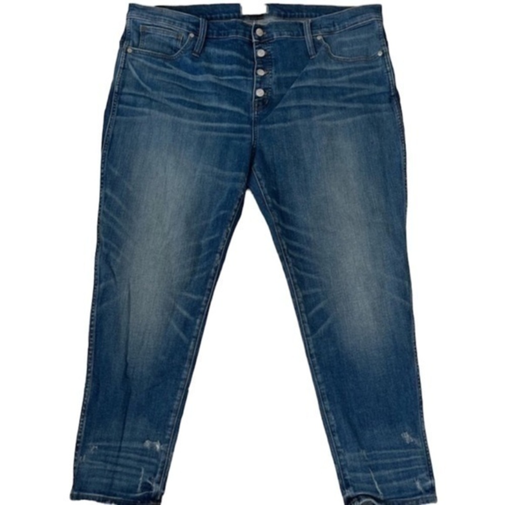 Madewell Slim Straight Leg High Rise Button Fly Jeans